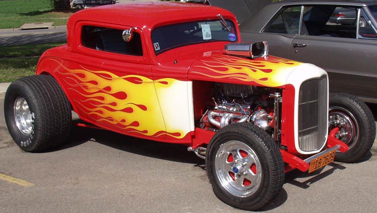 32 Ford Hiboy Chopped 3W Coupe